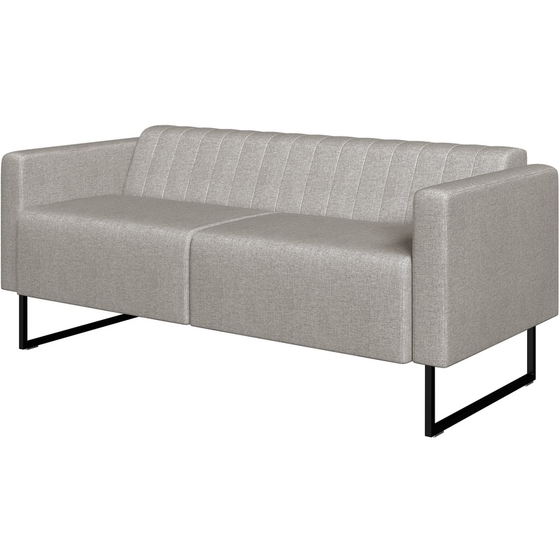 Изображение товара Диван трехместный Bright City серый с высокими опорами