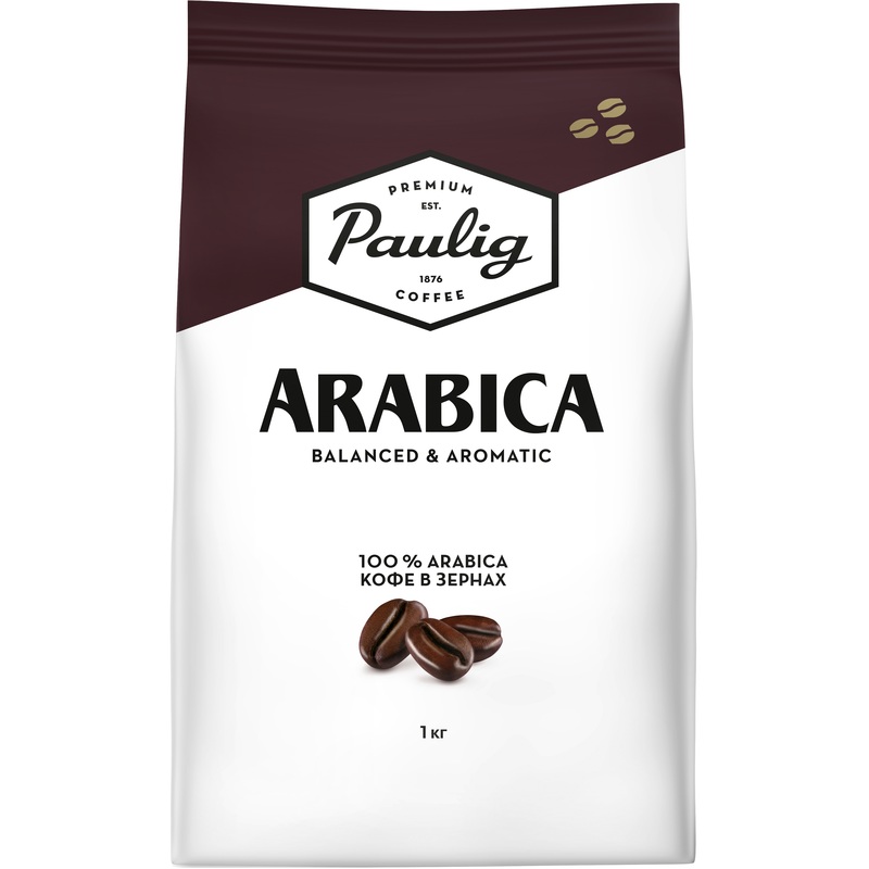 Изображение товара Кофе в зёрнах Paulig Arabica арабика 100% 1 кг (пакет)