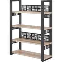 Стеллаж для документов Kobor SO4-120/36 black/natural дуб  натуральный/чёрный муар 1200х360х1300 мм