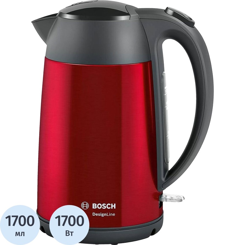 Изображение товара Электрический чайник Bosch TWK 3P424 красный 1700 мл 1700 Вт