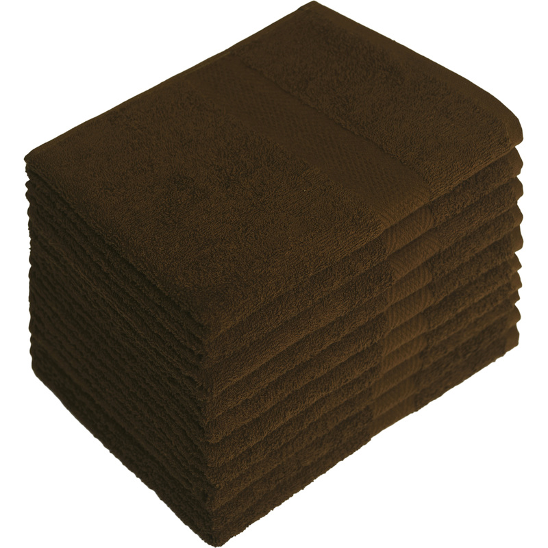 Изображение товара Махровый набор полотенец 10 штук 40x70 см хаки для дома и подарка