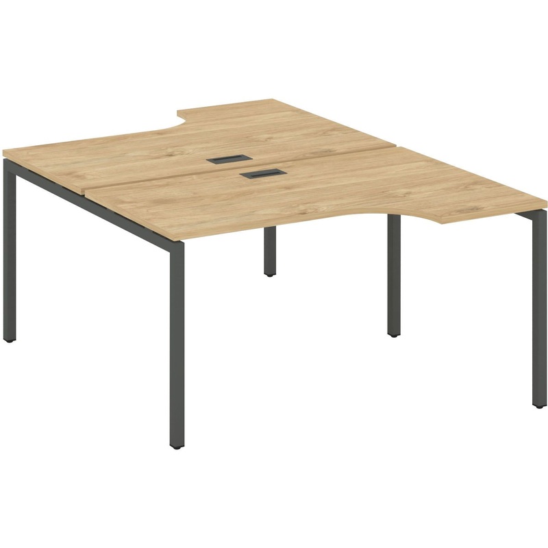 Изображение товара Рабочая станция SN-4P.DRPA-022 двухместная из ЛДСП и металла 1580x800x750 мм