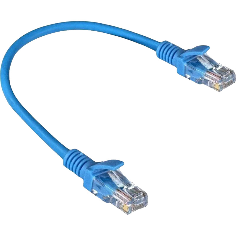 Изображение товара Патч-корд витая пара ExeGate UTP-RJ45-RJ45-5e-0,3M-BL 5e 0,3 м