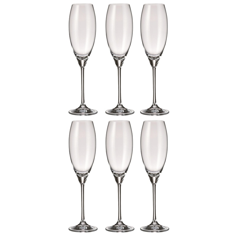 Изображение товара Набор бокалов для шампанского Crystal Bohemia Carduelis 6 шт 290 мл