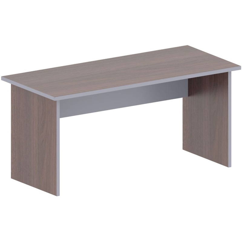 Изображение товара Стол прямой Комус Мебель Easy to Lead 435.254 дуб тёмный/серый 1600х700х747 мм