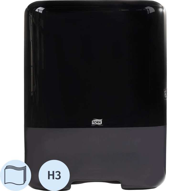Изображение товара Диспенсер для полотенец листовых Торк Singlefold Н3 черный пластиковый