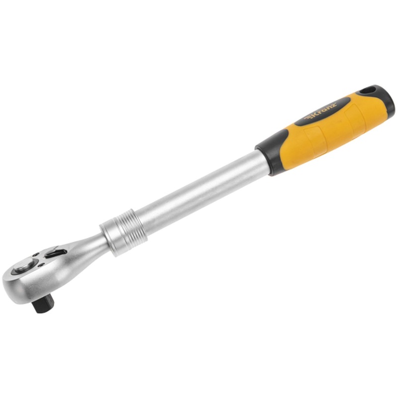 Изображение товара Телескопический трещоточный ключ Kranz 1/2 дюйма 330-460 мм