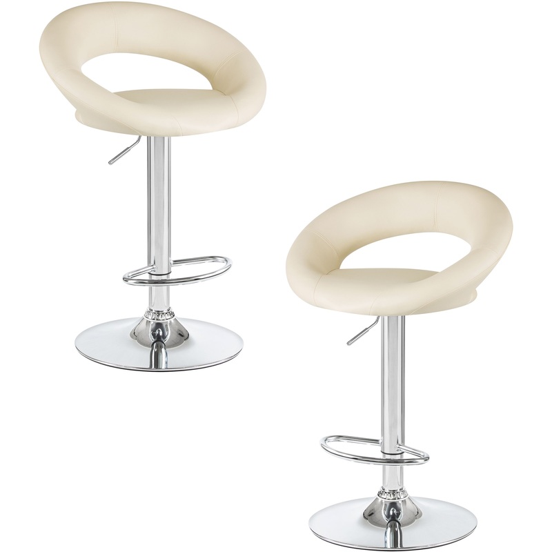 Изображение товара Стул барный LM-5001-N кремовый с хромом, регулируемый, вращающийся, 2 шт
