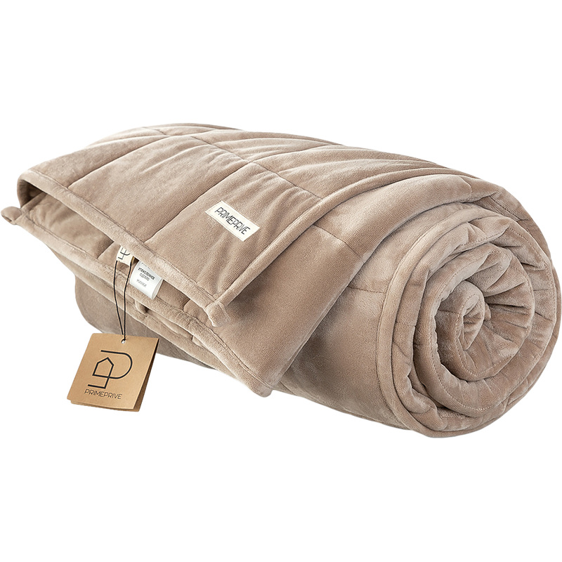 Изображение товара Одеяло 2-спальное Prime Prive Минки 172x205 см кассетное бежевое