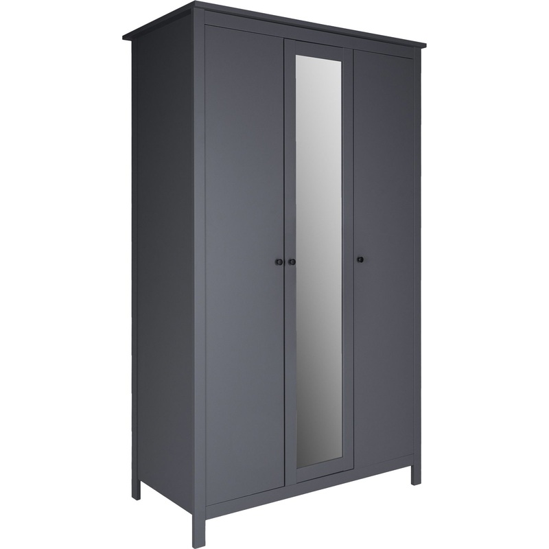 Изображение товара Шкаф платяной ГУД ЛАКК Сага с зеркалом (серый, 1320х646х2155 мм)