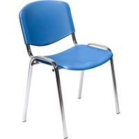 Стул офисный Easy Chair Изо синий пластик металл хромированный (573684)