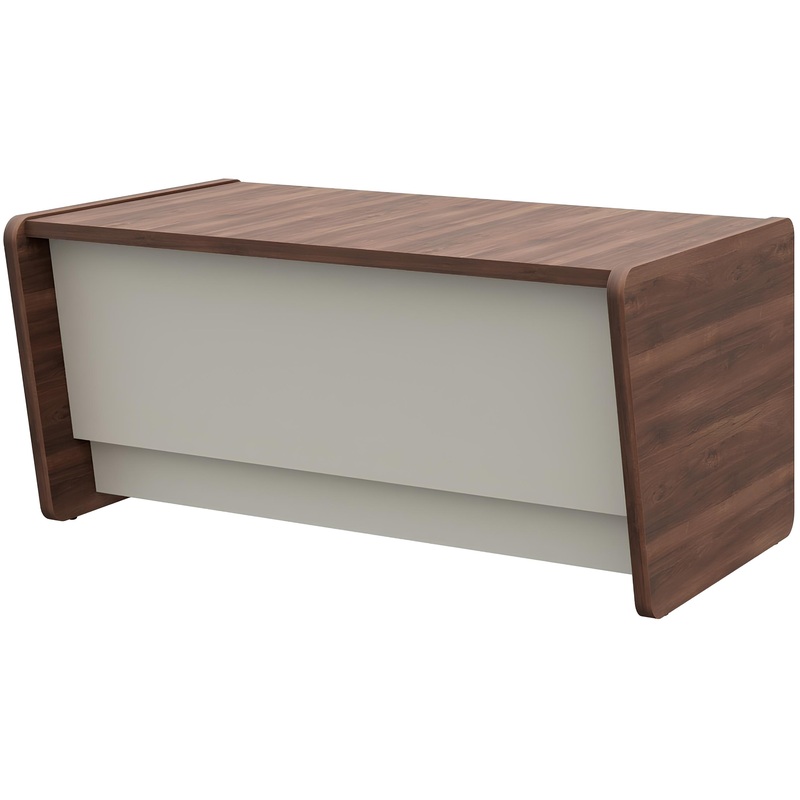 Изображение товара Стол руководителя письменный Fregat Easy to lead 129S001 орех бакаут/серый