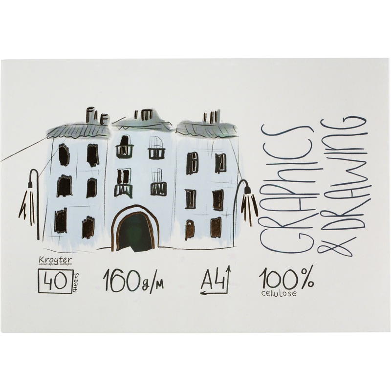Изображение товара Папка для черчения А4 Kroyter 40 листов 160 г/кв.м