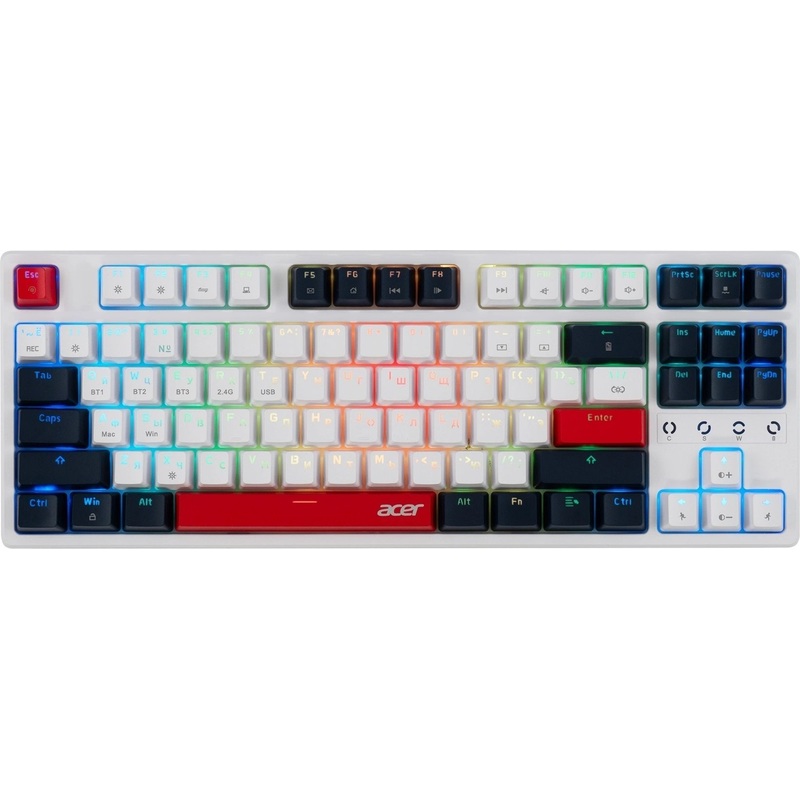 Изображение товара Беспроводная механическая клавиатура Acer OKR302 с RGB подсветкой и аккумулятором