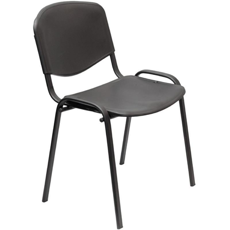 Изображение товара Офисный стул Easy Chair Изо черный пластиковый металл без подлокотников