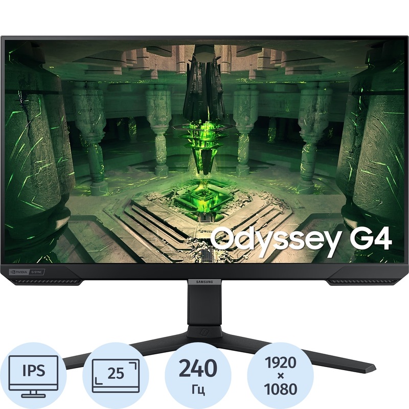 Изображение товара Монитор 25 Samsung Odyssey G4 G40B 240 Гц Full HD IPS для геймеров