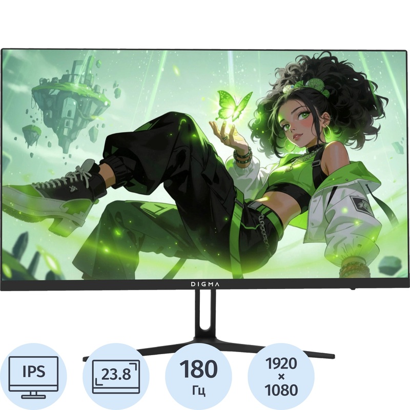 Изображение товара Монитор 23.8" Digma Overdrive 24P411F чёрный Изображение товара Монитор 23.8" Digma Overdrive 24P411F чёрный
