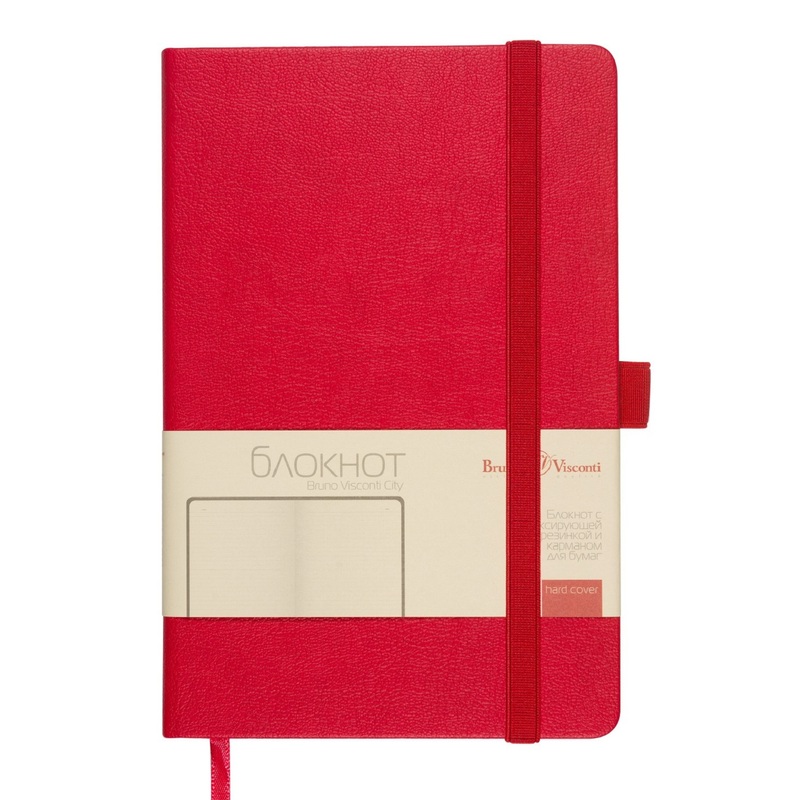 Изображение товара Блокнот Bruno Visconti City А5 80 листов красный в линейку на сшивке