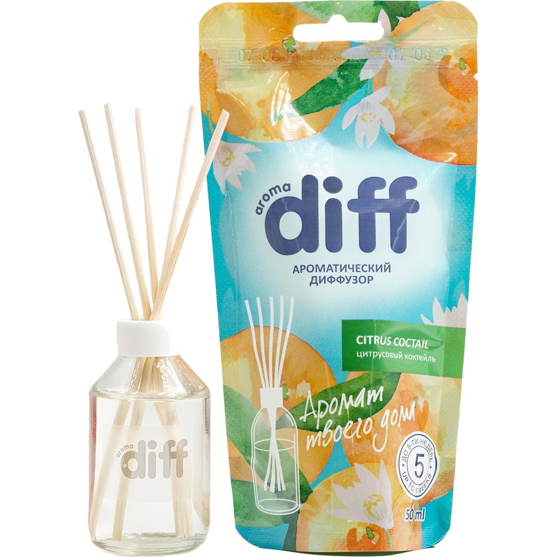 Изображение товара Аромадиффузор Aroma Harmony Цитрусовый коктейль 50 мл натуральный безопасный