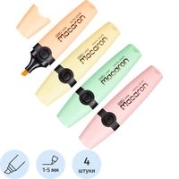 Набор текстовыделителей Deli Macaron (толщина линии 1-5 мм, 4 цвета)