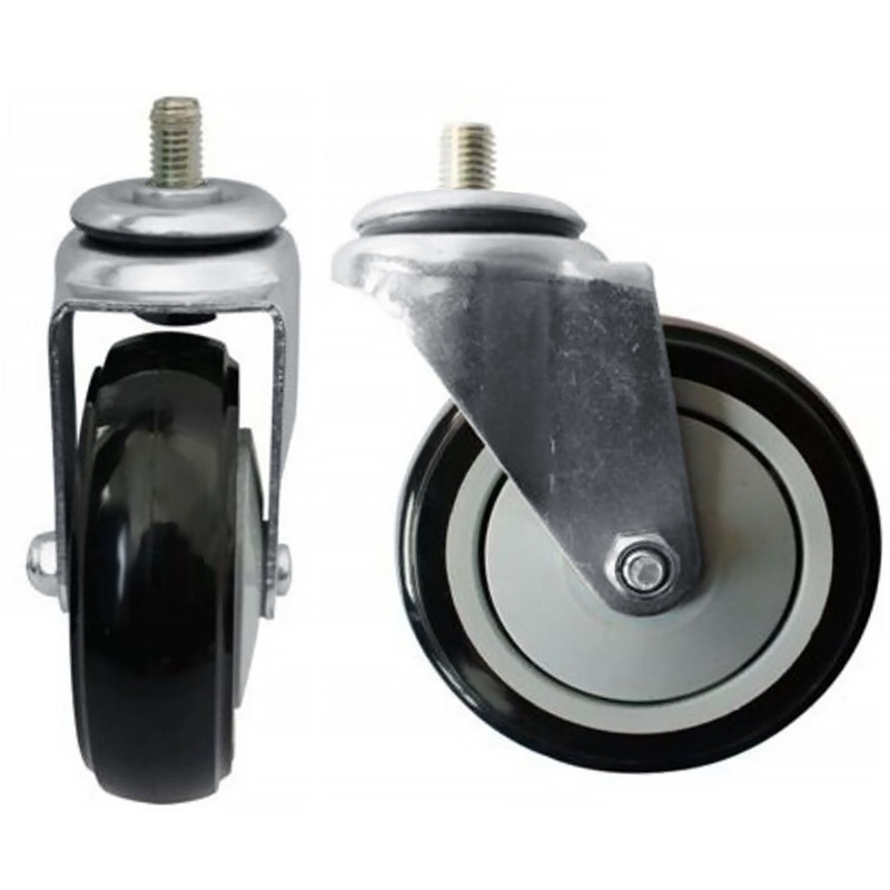 Изображение товара Колесо для покупательской тележки 100PU КБГПОП (4 штуки в упаковке)