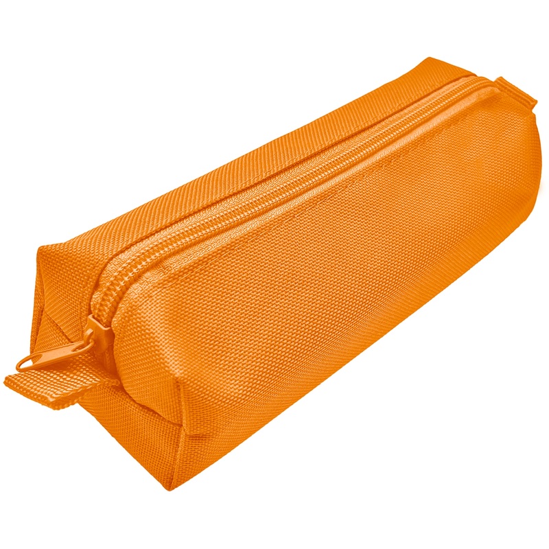 Изображение товара Пенал-косметичка односекционный оранжевый для канцелярских принадлежностей