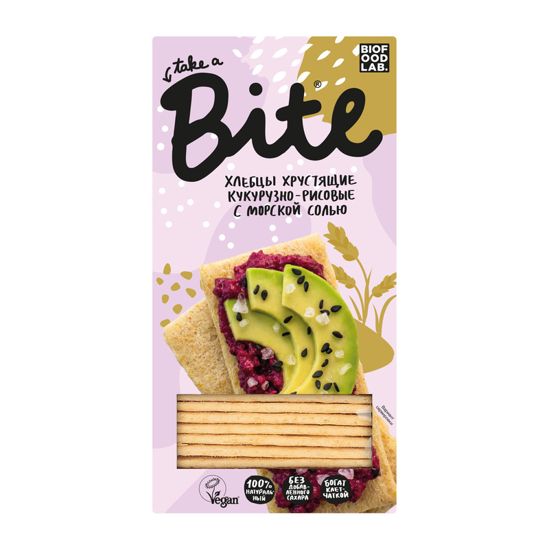Изображение товара Хлебцы Bite кукурузно-рисовые с морской солью без глютена 150 г