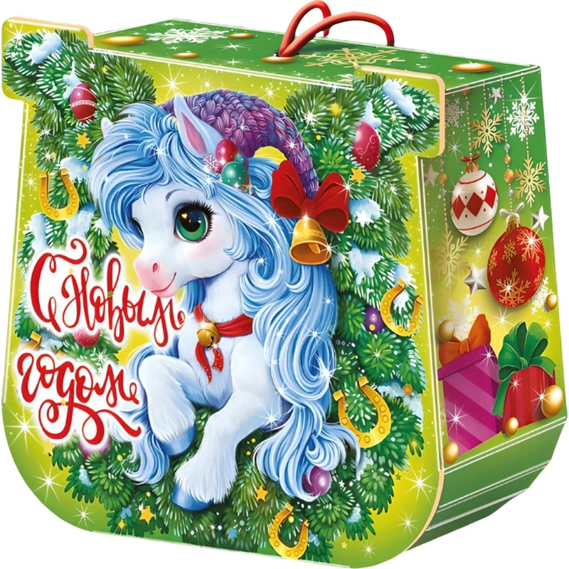 Изображение товара Новогодний сладкий подарок Азбука Праздника Зелёная подкова 900 г