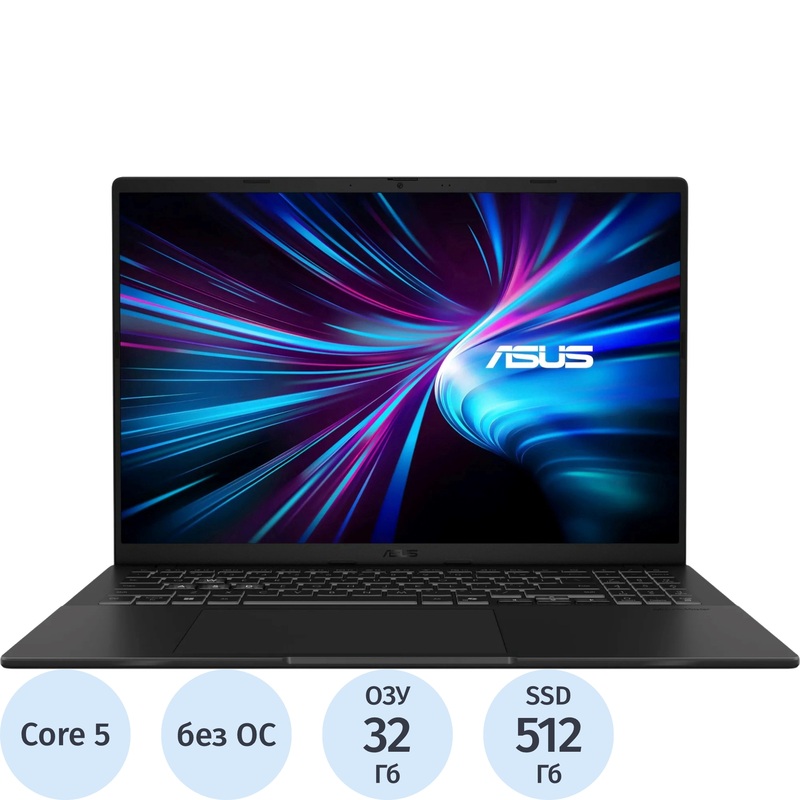 Изображение товара Игровой ноутбук Asus VivoBook V3607VM 16 Black Core 5 32ГБ SSD 512ГБ RTX 5060