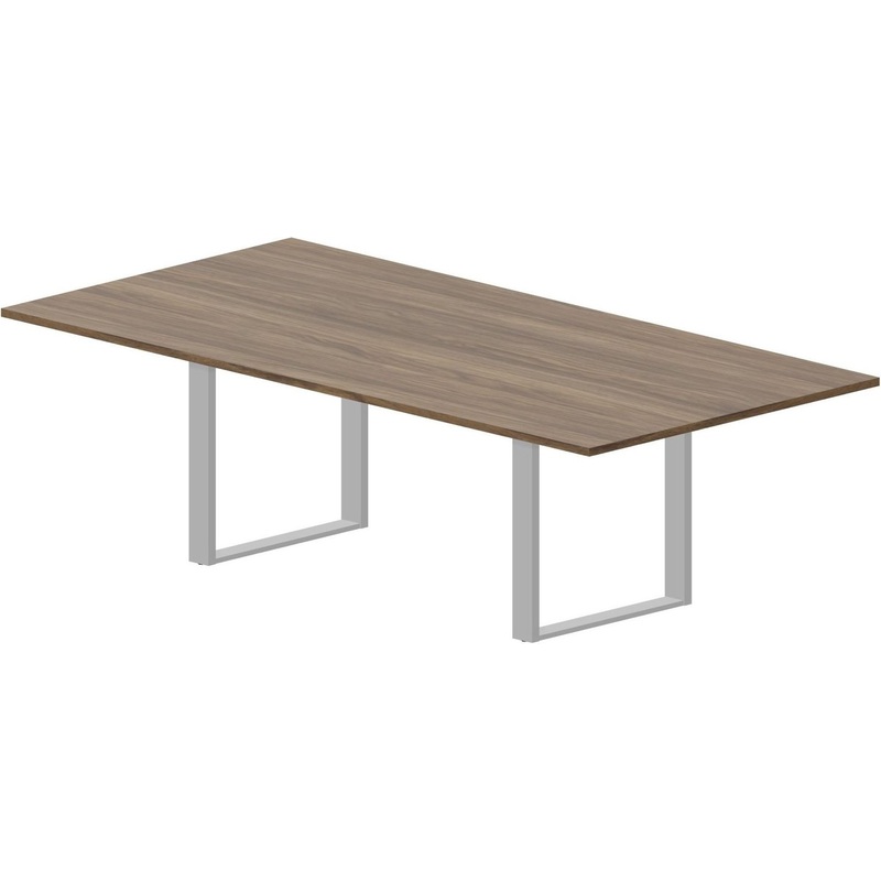 Изображение товара Стол для переговоров Virtus на металлокаркасе (орех/алюминий, 2400х1200х720 мм)