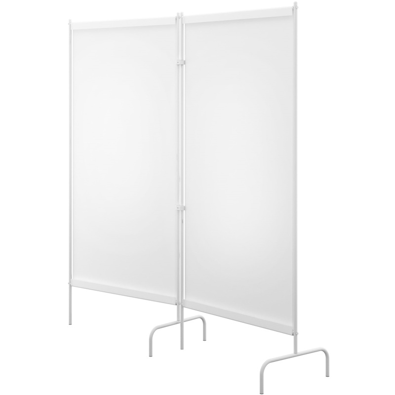 Изображение товара Медицинская двухсекционная ширма ШМ-МСК/МСК-2302-01 белая 1600х1720 мм