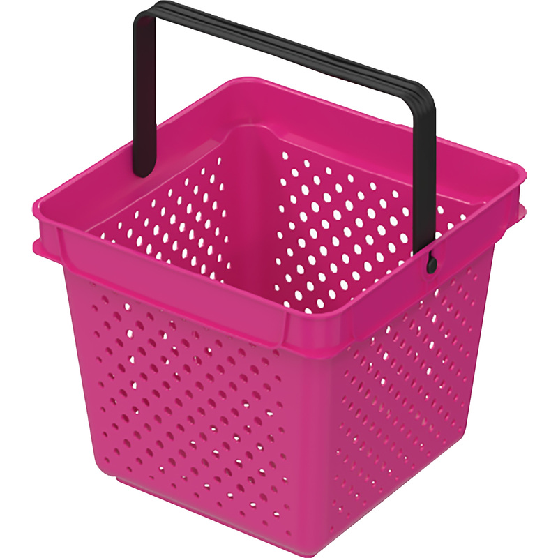 Изображение товара Корзина покупательская пластиковая фуксия для шопинга