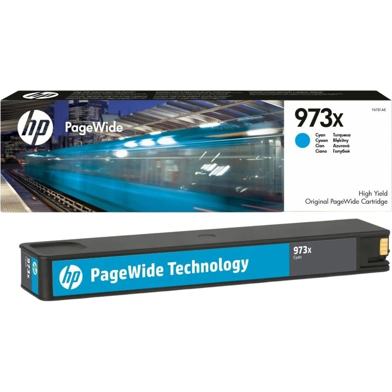 Изображение товара Картридж струйный HP 973XL F6T81AE голубой оригинальный повышенной емкости