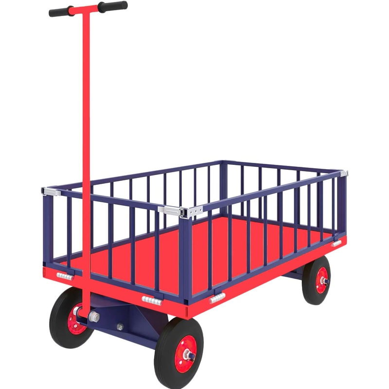 Изображение товара Уценка. Тележка платформенная Rusklad ТПОБ 2 Т с поворотной осью (до 450 кг, 600х900 мм)