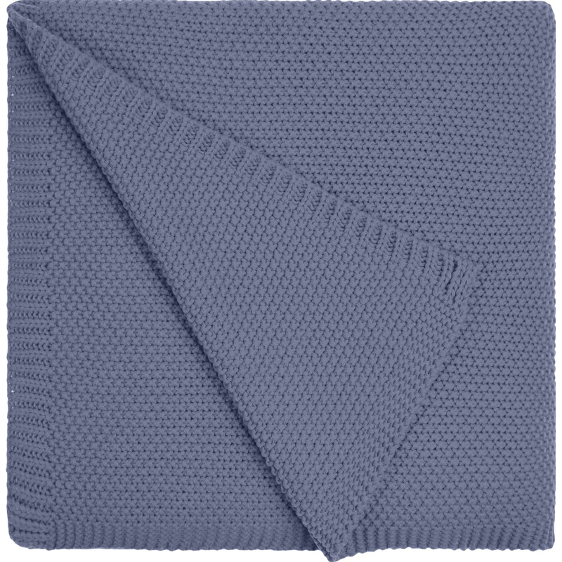 Изображение товара Плед акриловый Longview 120x180 см серо-синий объемный теплый для дома