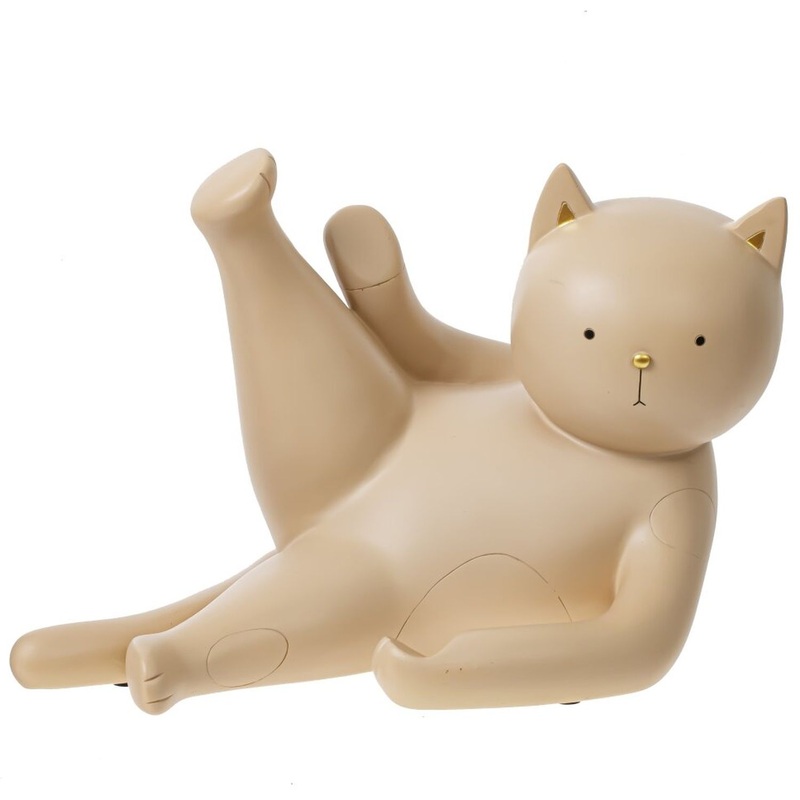 Изображение товара Подставка для бутылки Кошка бежевый оригинальный сувенир для дома