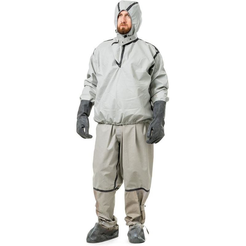 Изображение товара Костюм защитный для кислот и щелочей Л-1 прорезиненная ткань серый 48-50