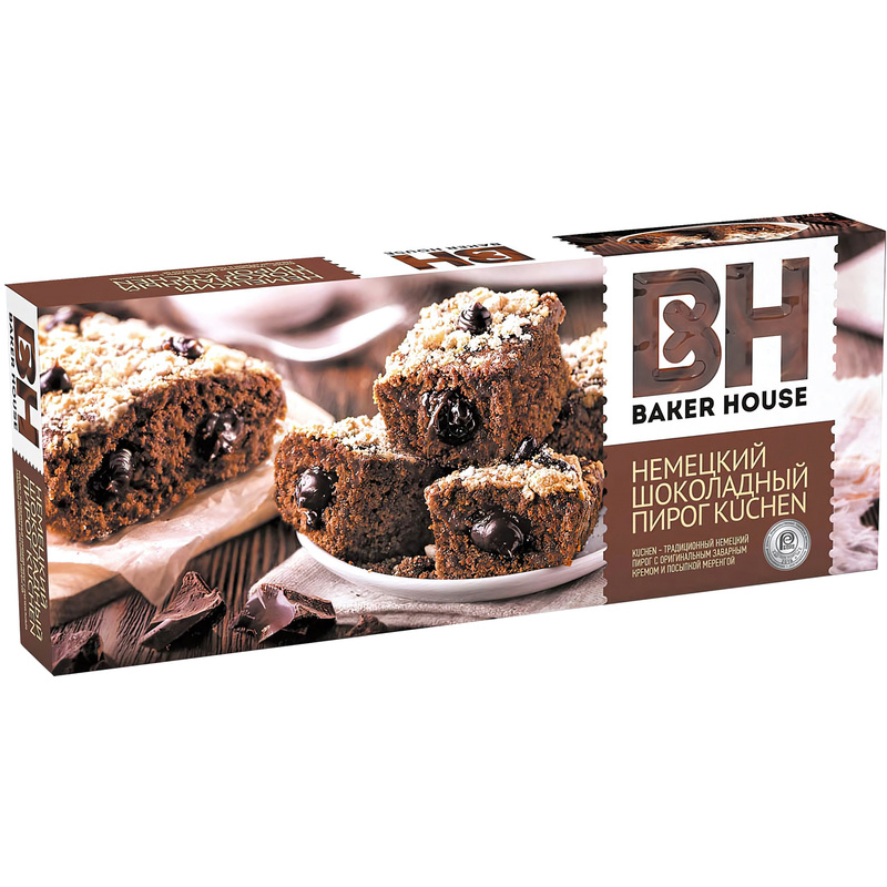 Изображение товара Пирог Baker House Немецкий Kuchen с шоколадным кремом 350 г