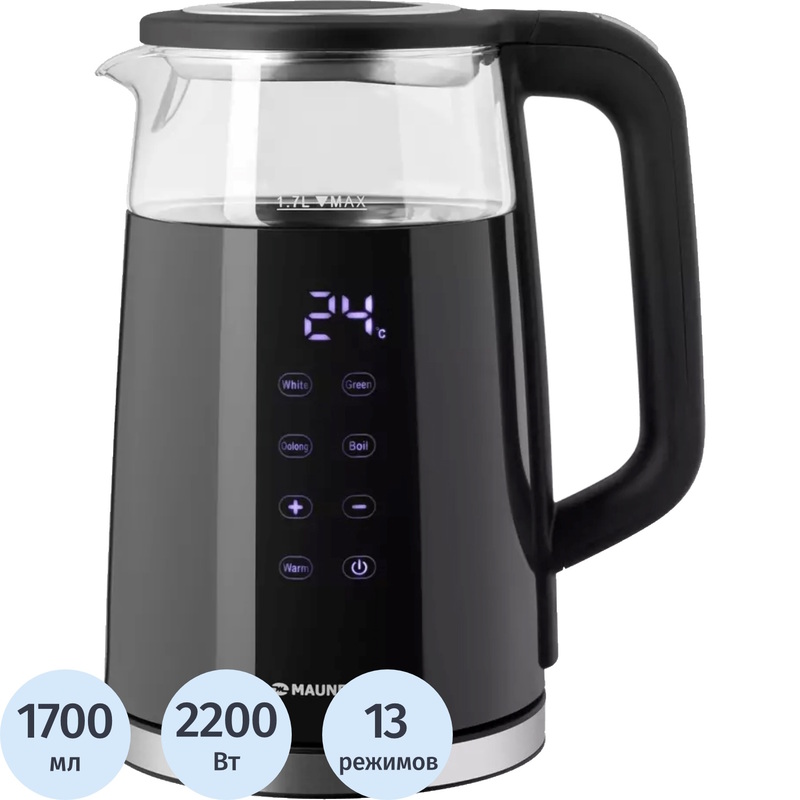 Изображение товара Чайник электрический Maunfeld MGK-616DBK чёрный