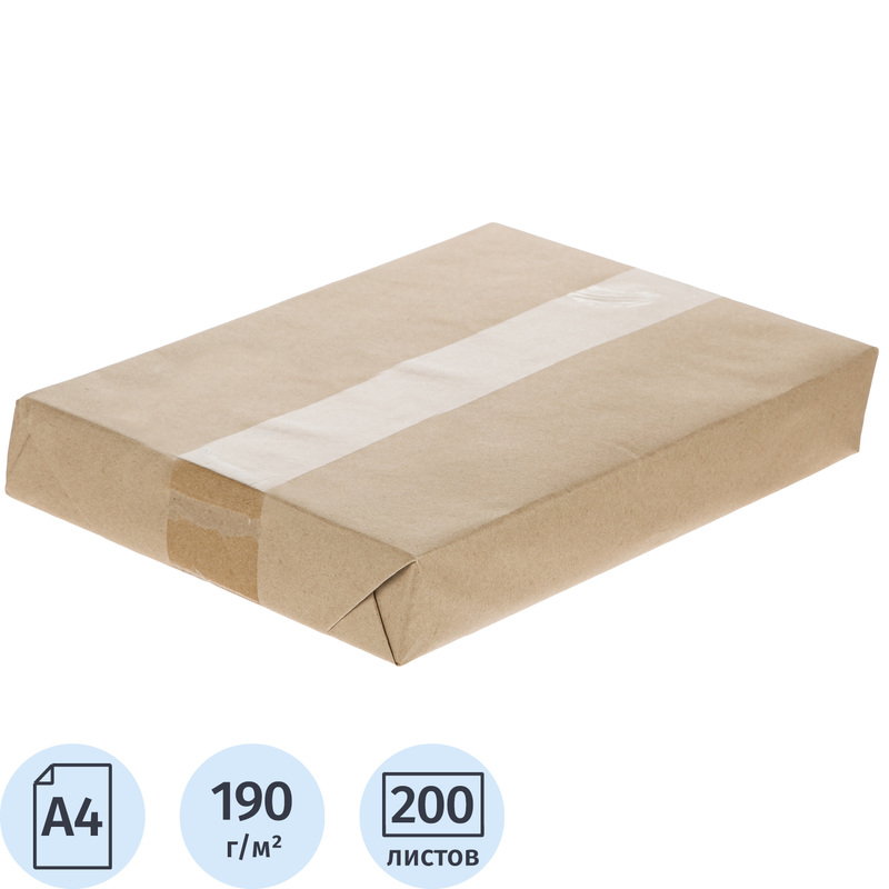 Изображение товара Ватман чертежная бумага А4 200 листов плотность 190 г/кв.м белизна 100