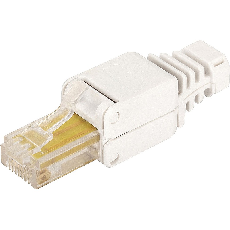Изображение товара Коннектор Lanmaster RJ-45 cat 5e белый для сетевых кабелей