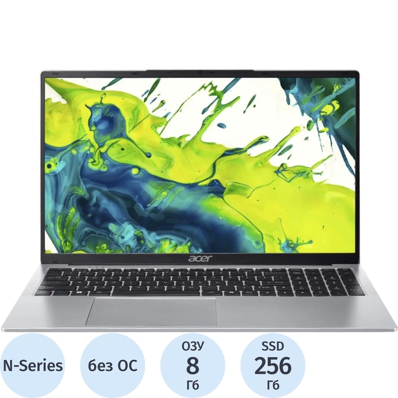 Изображение товара Ноутбук Acer Aspire Lite 17 AL17-31P-C5ZG 17.3" серебристый Intel N150/8 ГБ/SSD 256 ГБ (NX.D4LCD.003)