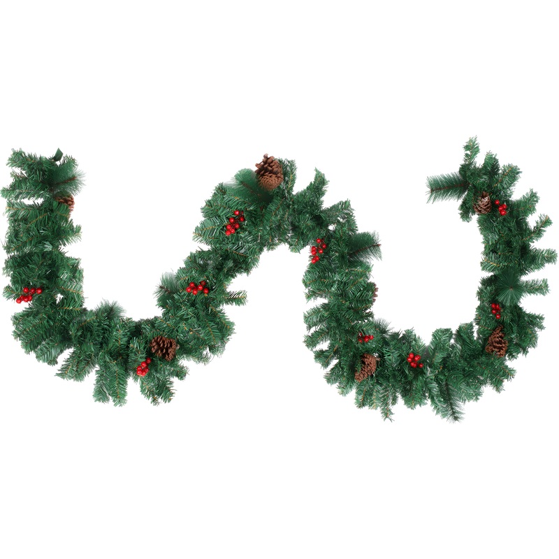 Изображение товара Гирлянда хвойная Miland с шишками и ягодами 300 см для новогоднего декора
