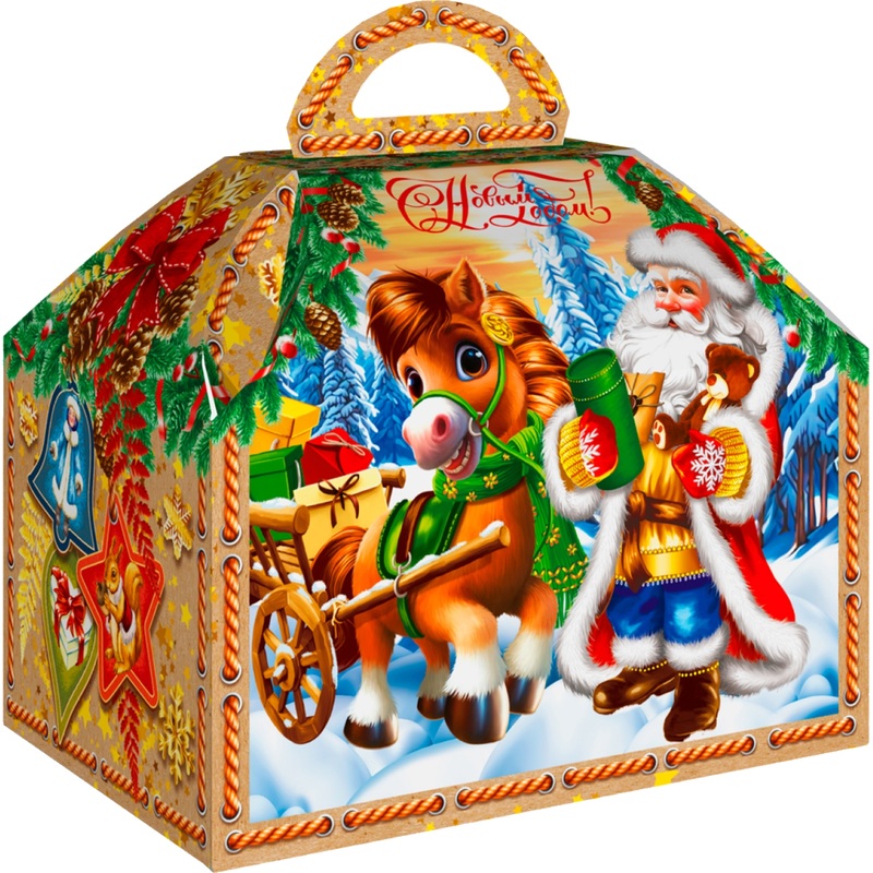 Изображение товара Новогодний сладкий подарок РОКО Ларец лошадка 1000 г для праздника и сюрприза