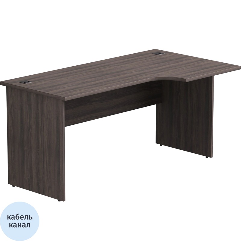 Изображение товара Эргономичный офисный стол EVO 254S114DK правый дуб пасадена 1580х870х755 мм