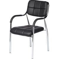 Уценка. Стул офисный Easy Chair 805VP черный (искусственная кожа, металл   хромированный). уц_меб
