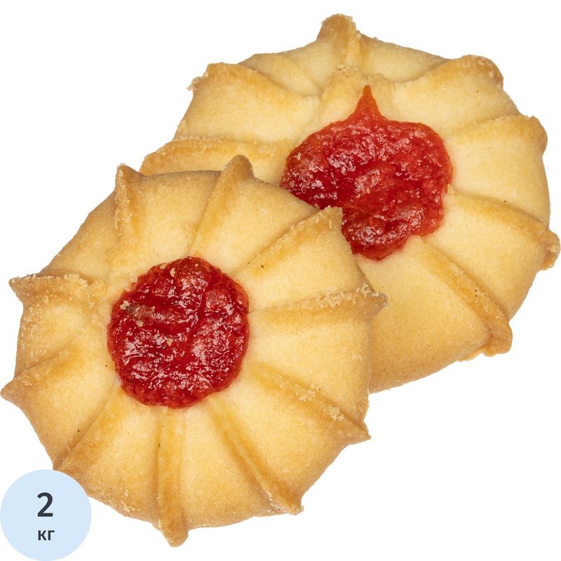 Изображение товара Печенье песочное Мичуринское Ромашка с фруктовым джемом 2 кг