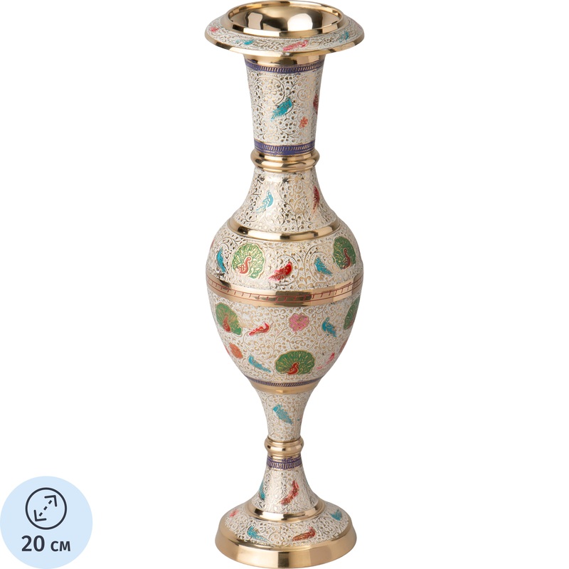 Изображение товара Ваза для цветов Lefard золотистая 34 см - стильный предмет интерьера