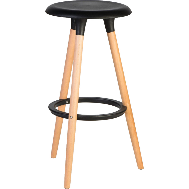 Изображение товара Барный табурет Dobrin Royce черный бежевый стекло пластик металл Китай