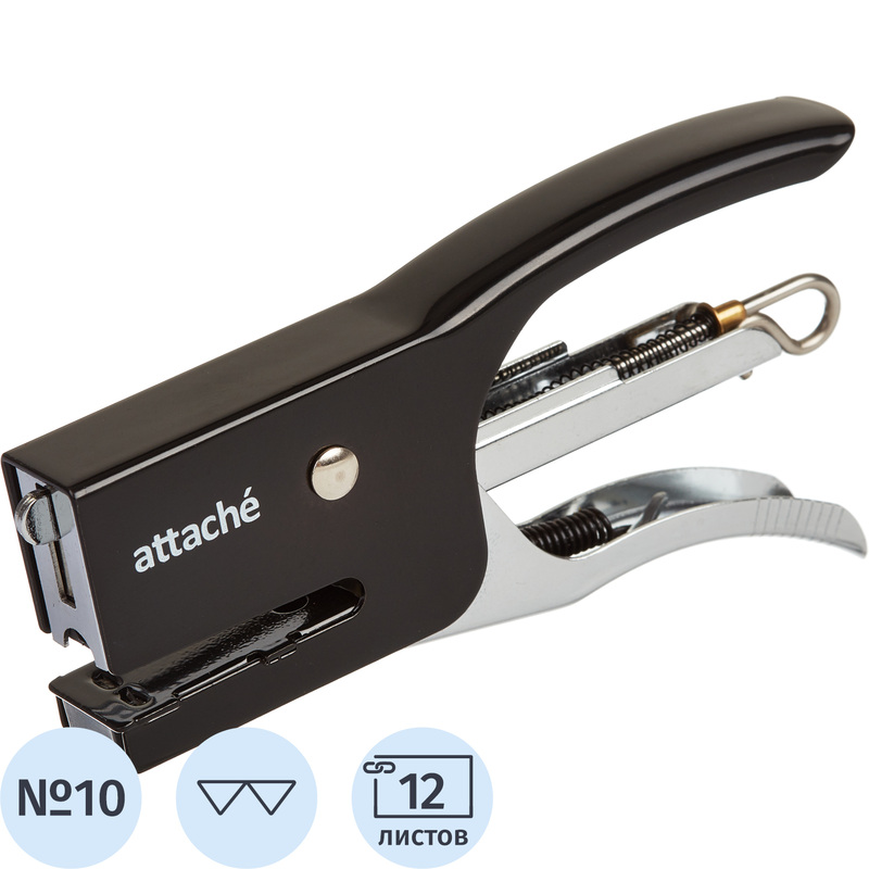 Изображение товара Степлер мини плаер Attache черный 12 листов скобы № 10 энергосберегающий